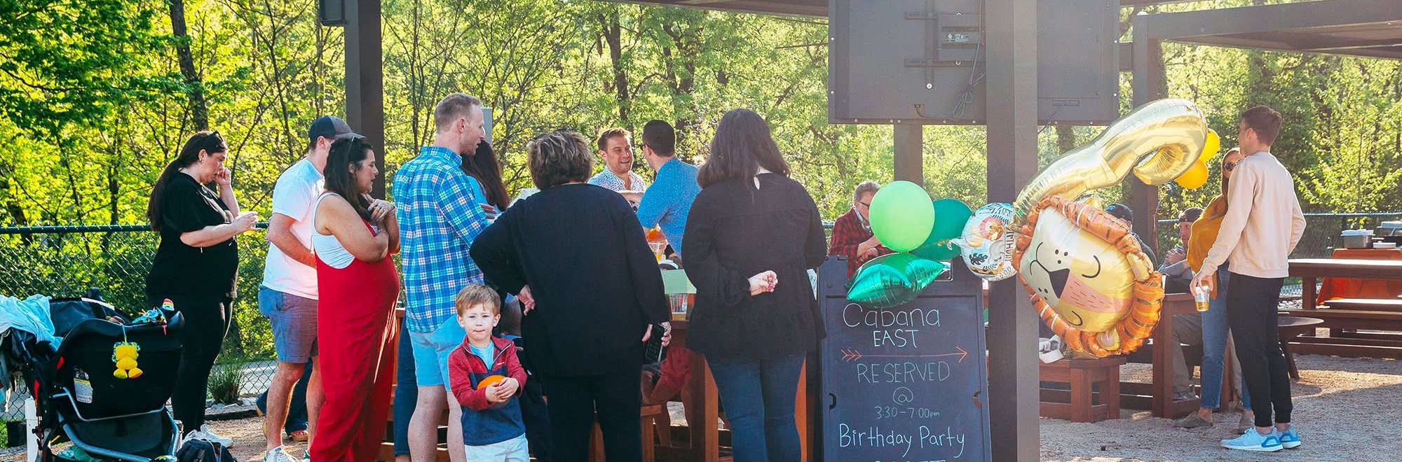 Reserved cabana birthday party at Fifty West