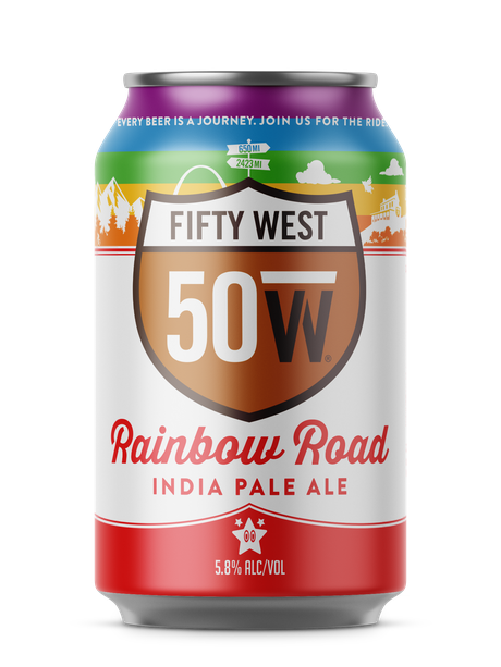 Fifty West Rainbow Road India Pale Ale can