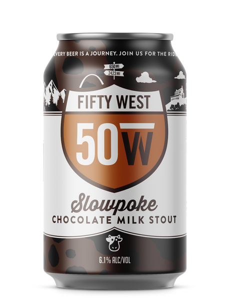 Fifty West Slowpoke Chocolate Milk Stout can