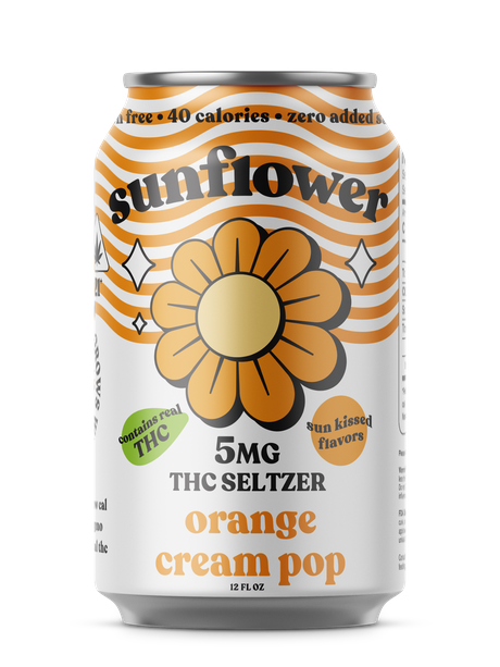 Fifty West Orange Cream Pop THC Seltzer can